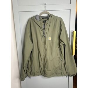 Carhartt Rain Defender Relaxed Fit Jacket XL Tall Green Windbreaker OJ4671-M